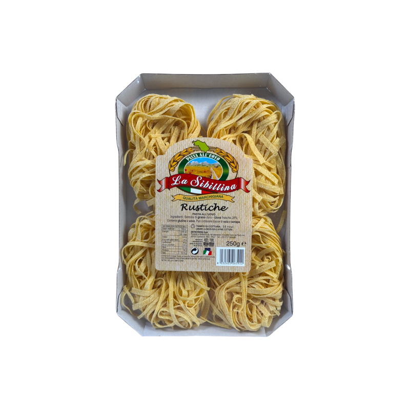 Макарони La Sibillina яєчні гнізда 28% жовтків rustiche pasta all’uovo, 250 г