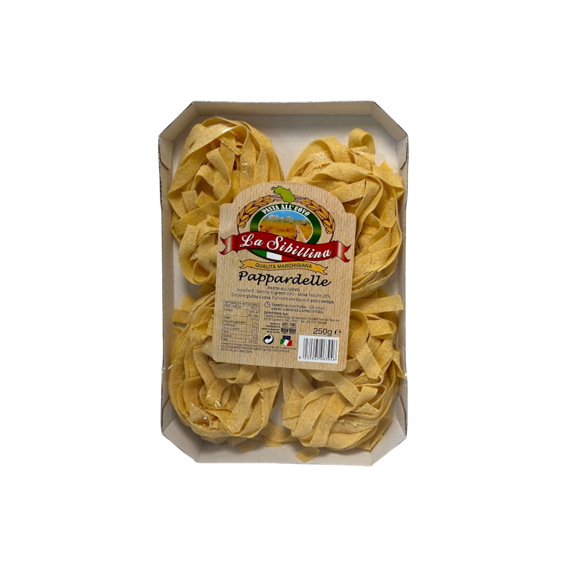 Макарони La Sibillina яєчні гнізда papardelle 28% жовтків pasta all’uovo, 250 г