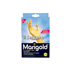 Рукавички гумові Marigold il leggero нейлонові без підкладки для прибирання жовті розмір l, 1 пара