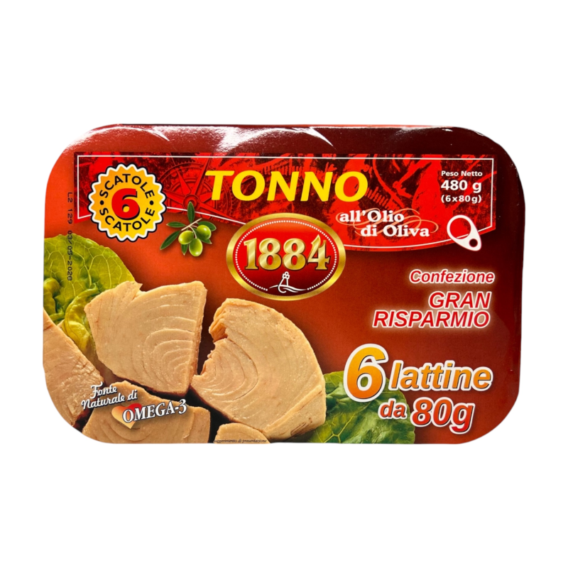 Тунець 1884 в оливковій олії tonno all olio di oliva, 80 г