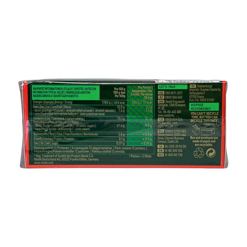 Шоколад чорний After Eight з полунично-м’ятним кремом strawberry and mint, 200 г