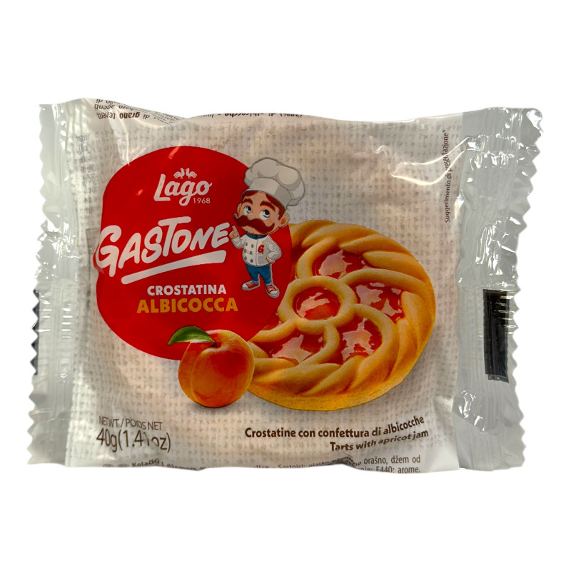 Печиво Lago кростата з абрикосовим джемом crostatine albicocca, 40 г