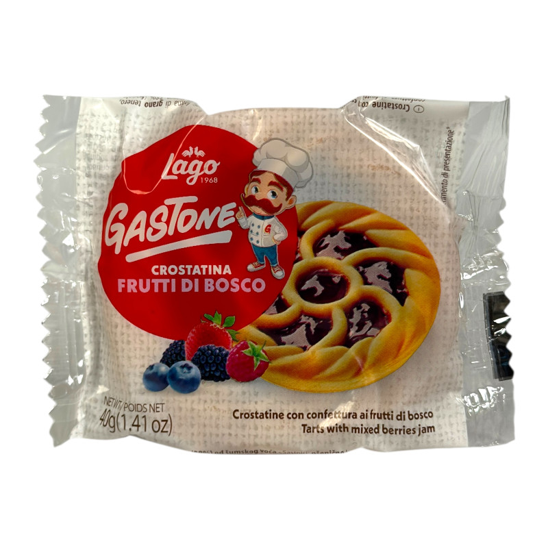 Печиво Lago кростата з ягідним джемом crostatine frutti di bosco, 40 г