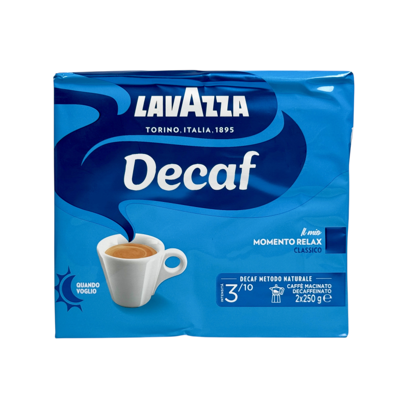 Кава мелена Lavazza dek classico без кофеїну для італійського ринку, 2x250 г Кава мелена Lavazza dek classico без кофеїну для італійського ринку, 2x250 г