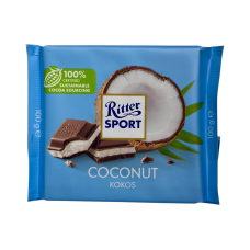 Шоколад Ritter Sport молочний з кокосом kokos, 100 г