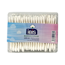 Ватні палички IBIS 100% чиста бавовна, Bastoncini Cotonati, 200 шт