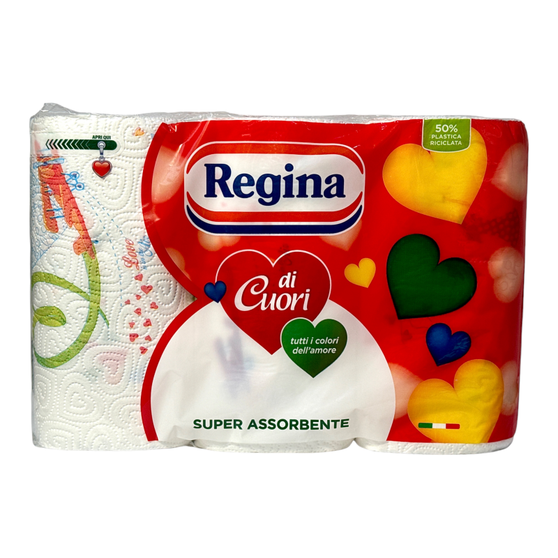 Паперові рушникі REGINA cuori di super asorbente 3 рулони