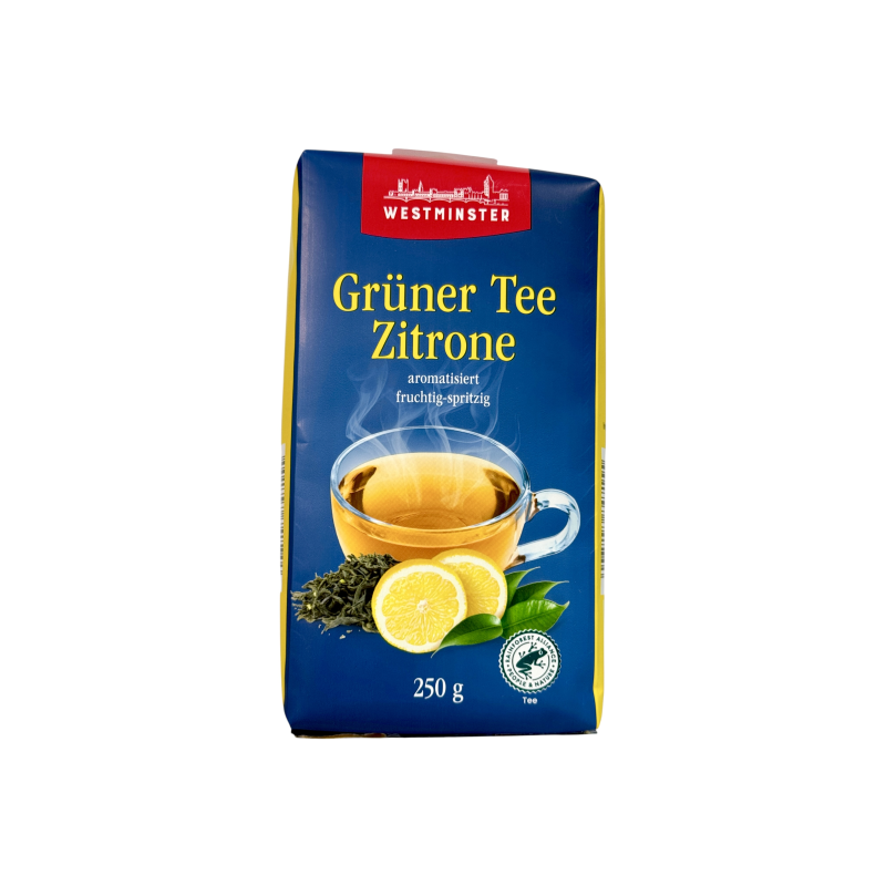 Чай зелений Westminster з лимоном Gruner Tee Zitrone green tea with lemon, 250 г