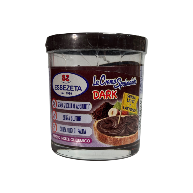 Крем шоколадний SZ crema spalmabile dark чорний шоколад без цукру та лактози, 200 г