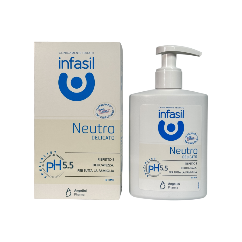 Гель для інтимної гігієни Infasil нейтральний делікатний ph 5.5 з дозатором neutro delicato, 300 мл Гель для інтимної гігієни Infasil нейтральний делікатний ph 5.5 з дозатором neutro delicato, 300 мл