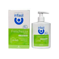 Гель для інтимної гігієни Infasil антибактеріальний освіжаючий ph 4.5 freschezza antibatterico, 200 мл