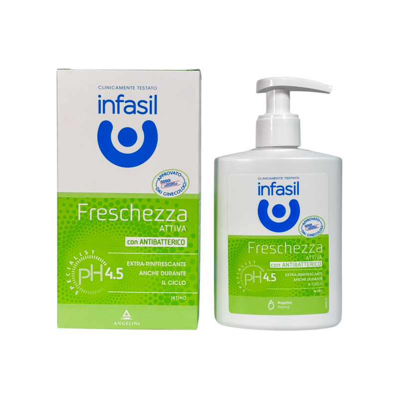 Гель для інтимної гігієни Infasil антибактеріальний освіжаючий ph 4.5 freschezza antibatterico, 200 мл