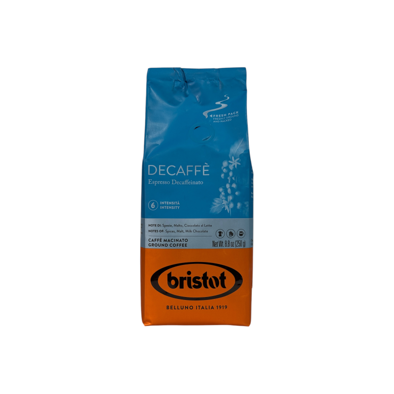 Кава мелена Bristot без кофеїну decaffe espresso decaffeinato, 250 г