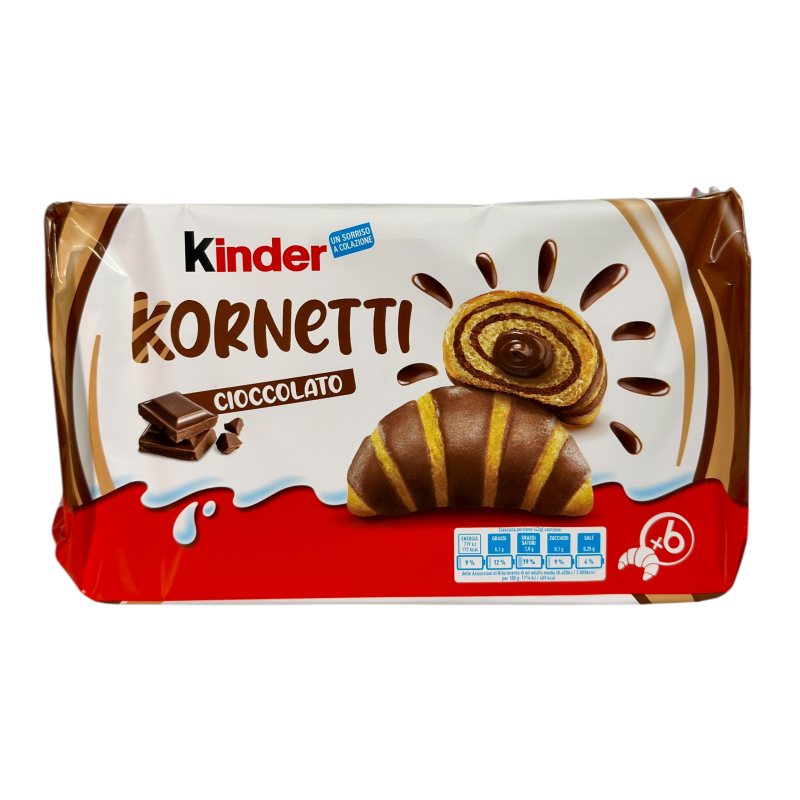 Круасани Kinder з шоколадною начинкою kornetti, 252 г