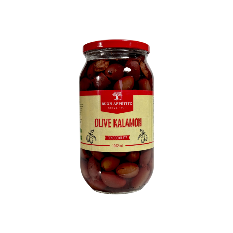 Оливи Buoni Appetito червоні без кісточки olive kalamon denocciolate, 1062 мл Оливи Buoni Appetito червоні без кісточки olive kalamon denocciolate, 1062 мл