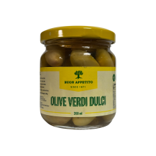 Оливки зелені Buon appetito солодкі verdi dulci, 200 мл