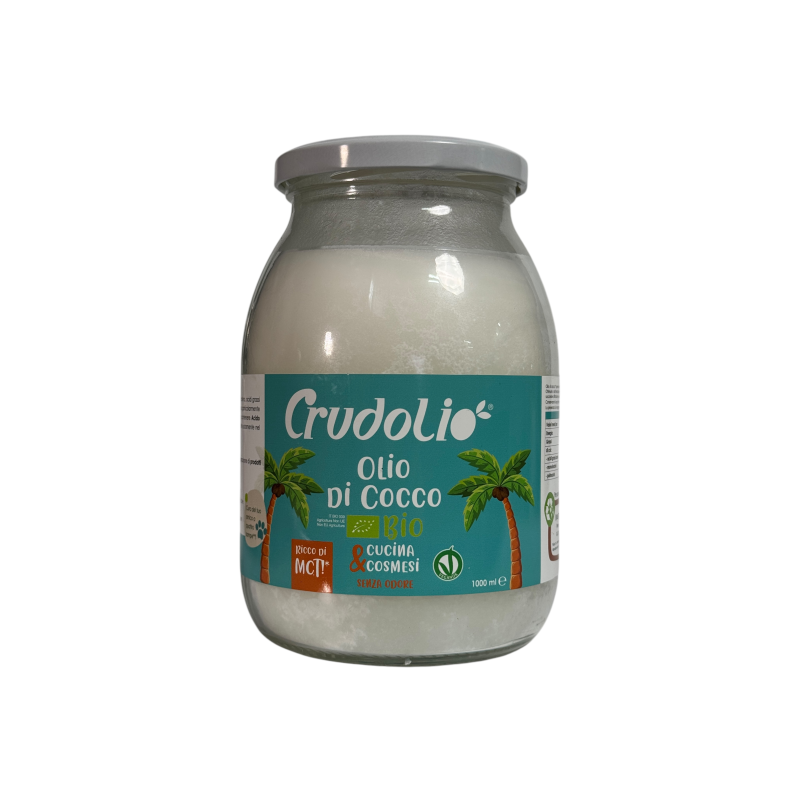 Олія кокосова Crudolio органічна без запаху bio, 1000 мл