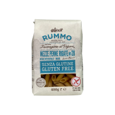 Макарони без глютену Rummo з коричневого рису та кукурудзи перо e mezze penne rigate No28, 400 г