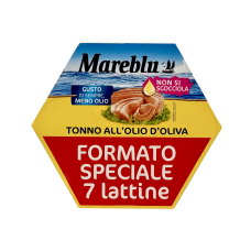 Тунець Mareblu в оливковій олії tonno all olio di oliva, 7x60 г