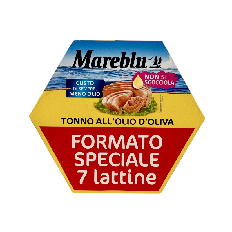 Тунець Mareblu в оливковій олії tonno all olio di oliva, 7x60 г