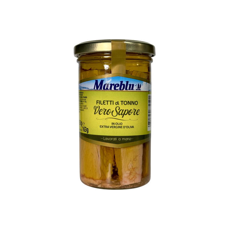 Тунець Mareblu філе в оливковій олії Filetti di Tonno Vero Sapore in olio extra vergine d oliva, 250 г