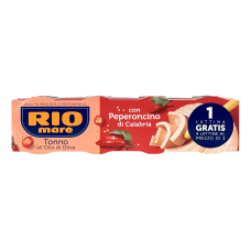 Тунець Rio Mare в оливковій олії з перцем чілі з калабрії tonno con peperoncino di caladria, 4x80 г