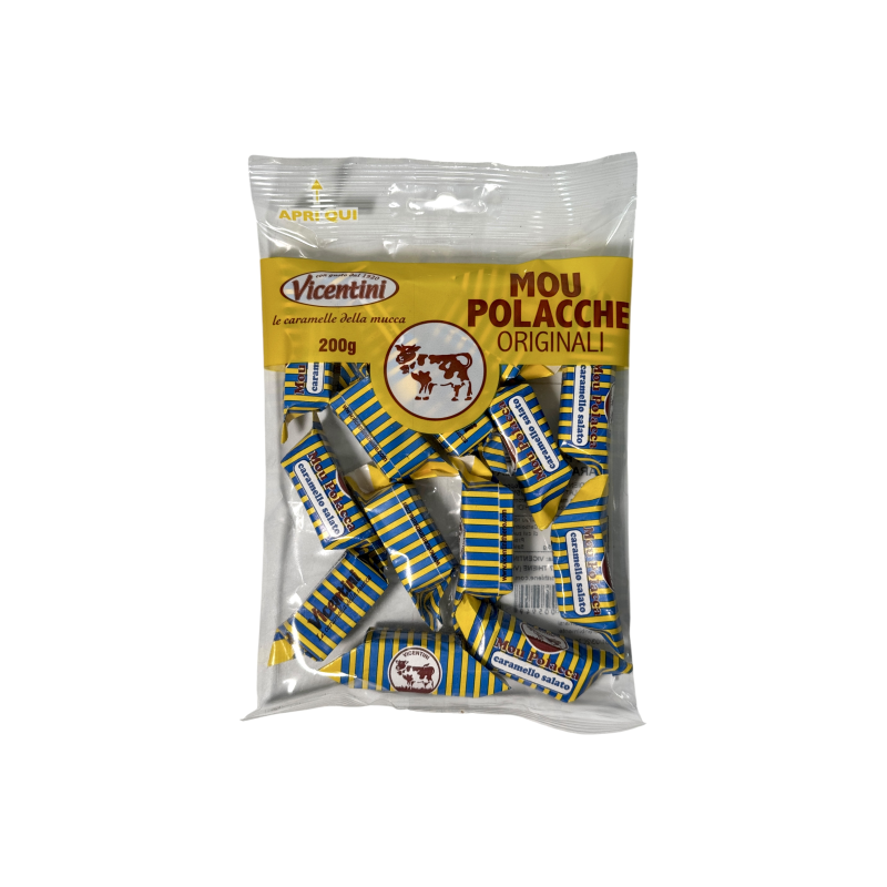 Цукерки Vicentini ірис солона карамель mou polacche caramello salato, 200 г