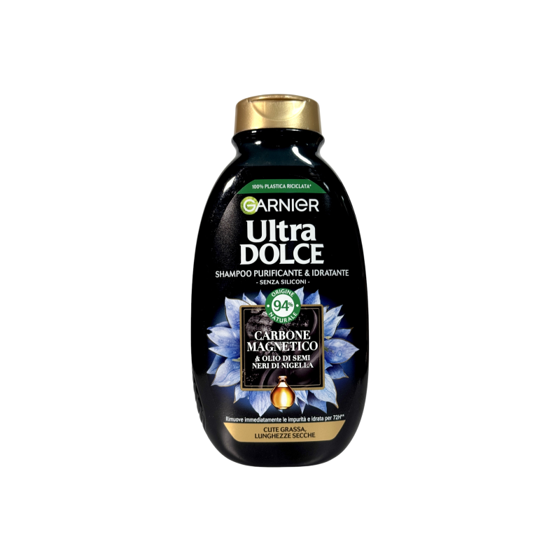 Шампунь Garnier вугілля для жирної шкіри і сухих кінчиків carbone magnetico, 250 мл