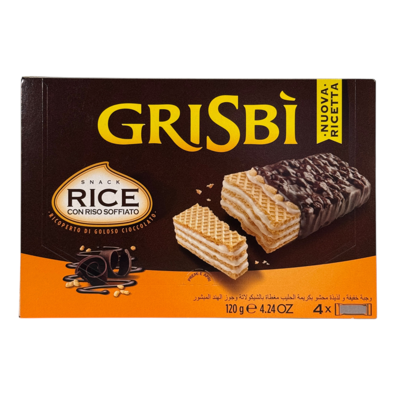 Вафлі Grisbi в шоколаді з рисовими кульками rice, 4х30 г Вафлі Grisbi в шоколаді з рисовими кульками rice, 4х30 г