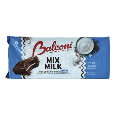 Бісквіт Balconi з молочним кремом у шоколаді класичний mix max di gusto milk, 350 г