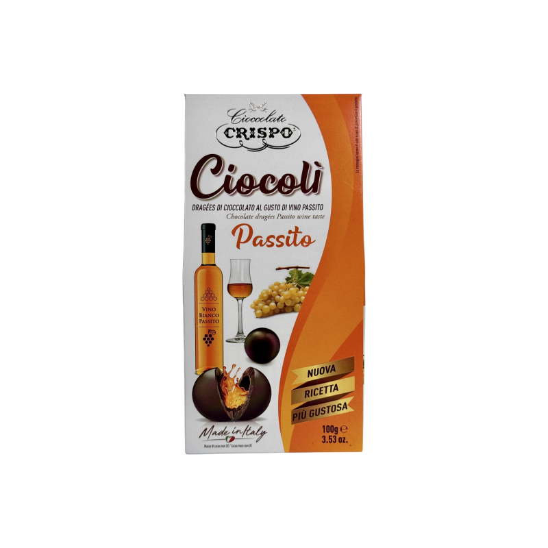 Цукерки драже Crispo Ciocolì з десертним вином passito, 100 г