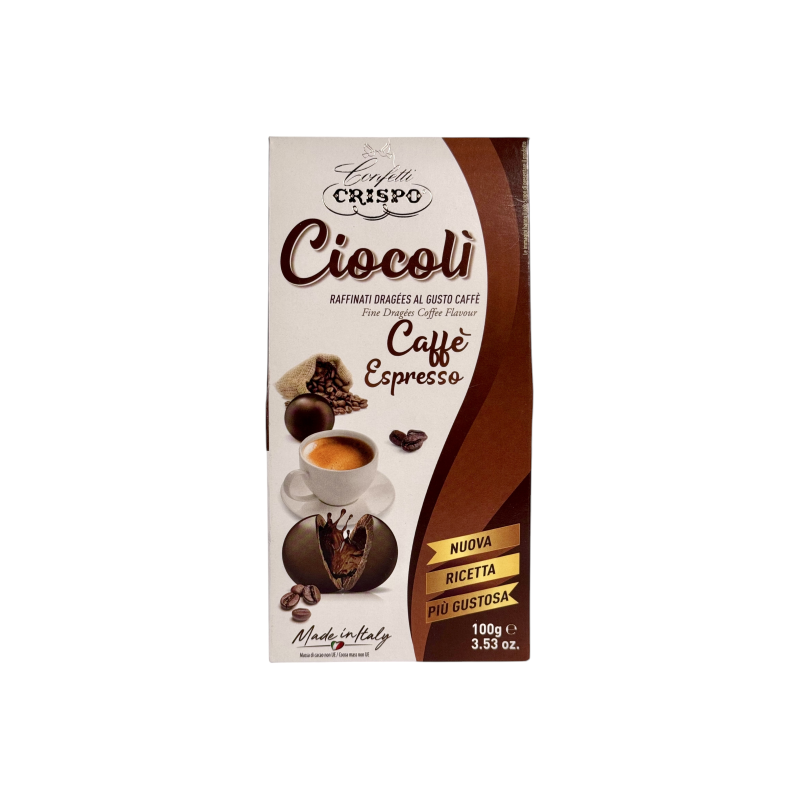 Цукерки драже Crispo з кавовим лікером caffè espresso, 100 г