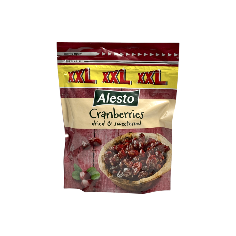 Журавлина Alesto сушена солодка cranberries dried & sweetened, 250 г