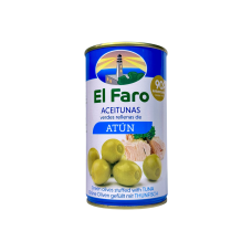 Оливки El Faro зелені фаршировані тунцем atún, 350 г