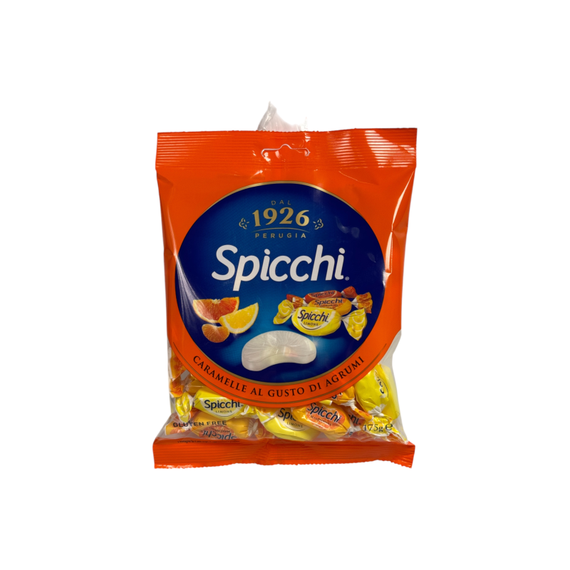 Льодяники швейцарські Perugia з цитрусовим смаком Spicchi caramelle al gusto di agrumi, 175 г