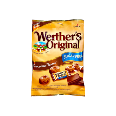 Цукерки карамельні Werther’s Original карамель-шоколад Chocolate Flavour льодяники sugar free, 60 г
