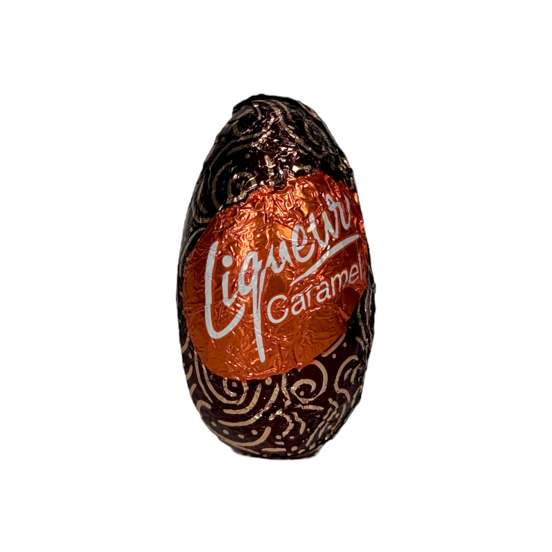 Цукерка шоколадна Figaro у формі яйця з карамельним лікером ligueur caramel, 27,5 г