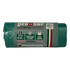 Пакети для сміття Virosac Propersac з ароматом хвої parfumo di pino, 52×65 см, 15 шт