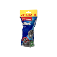 Скребки для миття посуду Vileda металеві з нержавіючої сталі Glitzi Inox 2+1 Gratis 3 шт