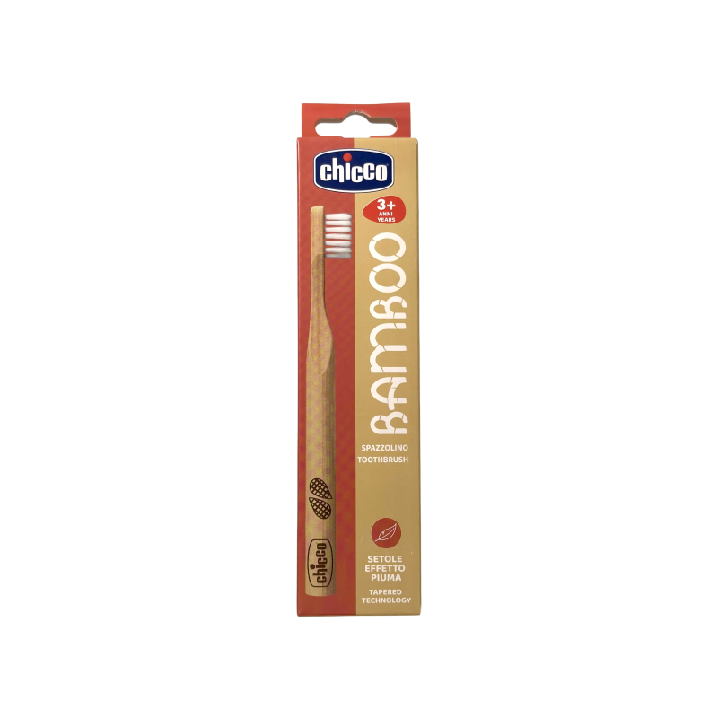 Зубна щітка дитяча Chicco bamboo з м'якими щетинками spazzolino bamboo con setole morbide