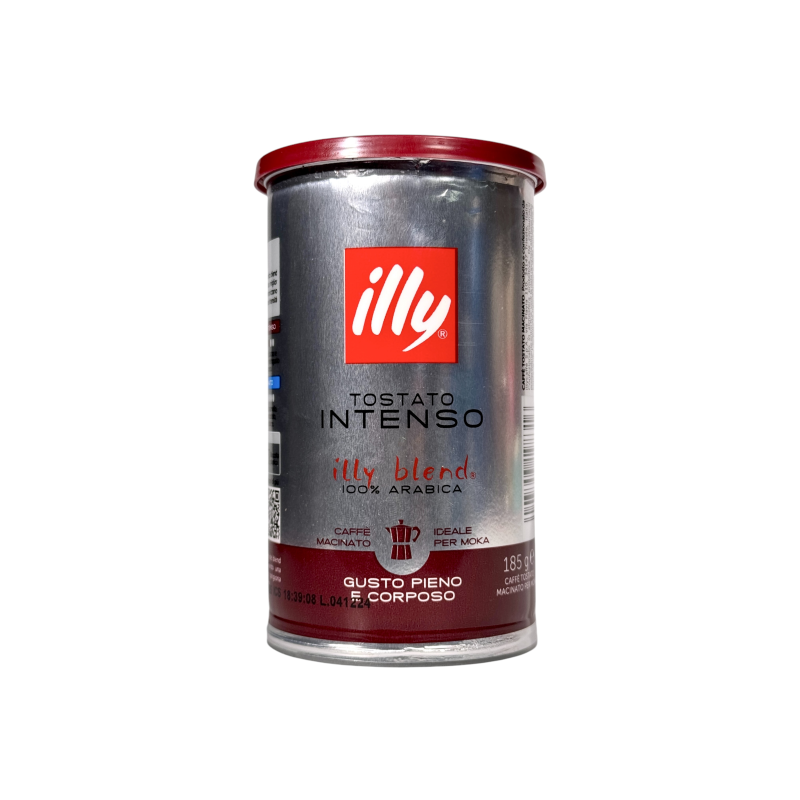 Кава мелена Іlly Classico 100% арабіка міцна, ідеальна для мокка у м'який пачці tostato intenso 100% arabica, 185 г