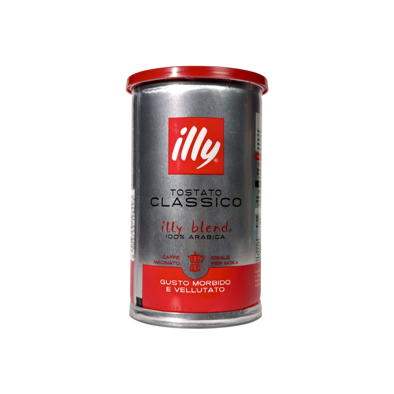 Кава мелена Іlly Classico 100% арабіка, ідеальна для мокка у м'який пачці tostato classico 100% arabica, 185 г