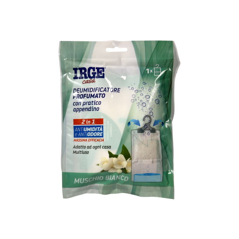 Поглинач вологи саше IRGE Casa з ароматом білого мускусу deumidificatore profumato 2в1, 500 мл Поглинач вологи саше IRGE Casa з ароматом білого мускусу deumidificatore profumato 2в1, 500 мл