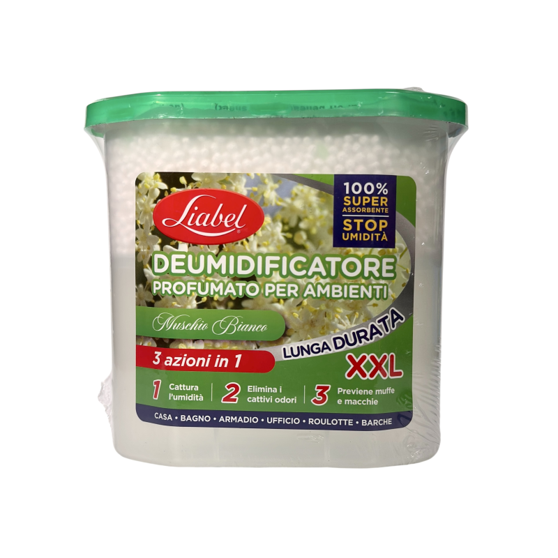 Поглинач вологи Liabel XXL білий мускус deumidificatore 3в1, 800 мл