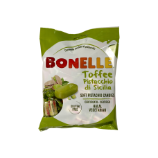 Цукерки Bonelle фісташкова карамель toffee pistacchio di Sicilia gluten free, 150 г