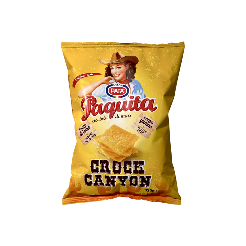 Чіпси кукурудзяні Pata класичні з сіллю paquita di mais crock canyon, 120 г