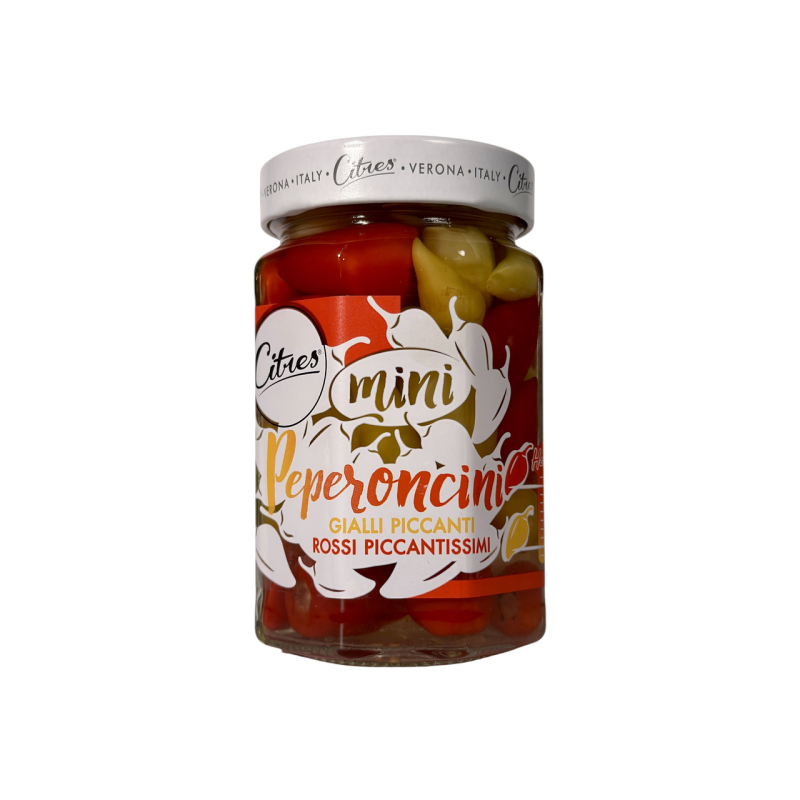 Перець Citres пікантний жовтий і червоний у винному оцті e peperoncini mini, 290 г