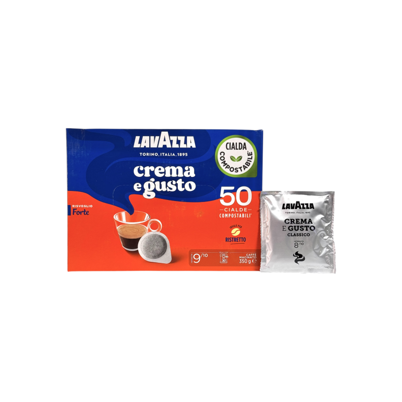 Кава в чалдах Lavazza міцна та кремова crema e gusto forte, 50 чалд, 350 г