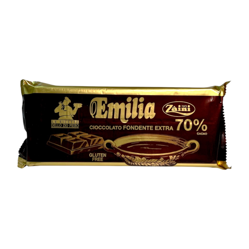 Шоколад чорний Zaini преміальний кондитерський blocco di cioccolato fondente extra 70% cacao, 1000 г