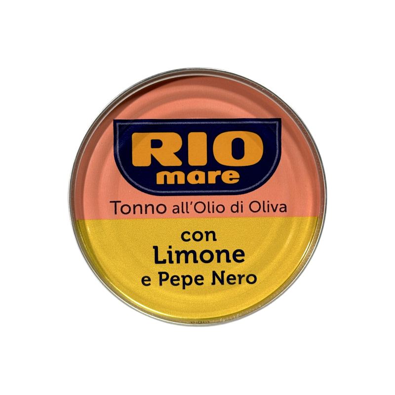 Тунець Rio Mare в оливковій олії з лимоном та чорним перцем tonno con limone e pepe nero, 80 г